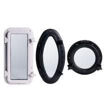 차박 캠핑카 창문 미닫이창 개조 여행 킴핑 푸쉬, 블랙 원형