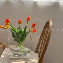 아몬드화병 투명 유리 생화 수경화병 인테리어 소품, 꽃병 (꽃 없음)