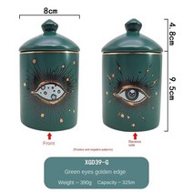 양초만들기 향초 캔들만들기 핑크 큰 눈 세라믹 캔들 항아리 손으로 뚜껑 촛대 스토리지 장식품 면봉 가정, 06 Jar Eyes1pcs