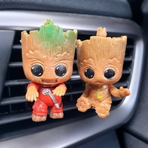 힐링센트 그루트 피규어 차량용 송풍구 방향제, A세트, 블랙체리향, 1개