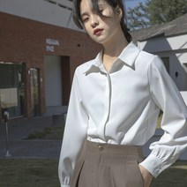 여성 오피스 블라우스 브라우스 스몰 빅사이즈 전문 흰색 쉬폰 셔츠 가을 겨울 공무원 교사 교육 자원 직장 인터뷰 통근 정장