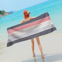 더자카 비치타올 스타스트라이프 (K091LBBI015), K091LBBI015, 1개