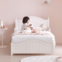 상일리베가구 샐리 공주 원목 침대프레임 SS, 캔디핑크