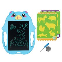 스마트 전자칠판 노트 메모 보드 그림패드(동물 돼지), 돼지블루