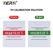 PH측정기 수분 산소 농도 테스트 미터 측정 교정 솔루션용 버퍼 파우더 10 개 4 01 및 6 86 20 지 신제품, 단일옵션