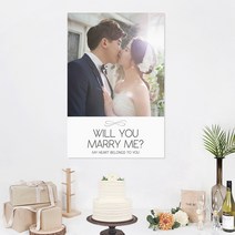 러블리데이 프러포즈 용품 베이직스타일 프로포즈 현수막, 후가공2)사방타공+줄