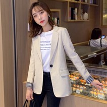 FULIBS신상 인터넷 연예인 블랙 고급 센세이션 스트리트 작은 정장 재킷 2021 봄과 가을 새로운 캐주얼 정장 탑 여성