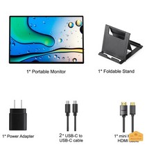 휴대용 모니터 120Hz 16인치 삼성덱스연결 산업용터치모니터 캠핑용TV, With foldable stand, -