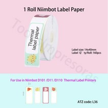 Niimbot-D110 방수 감열식 라벨 용지 D11 프린터용 개 이상의 스타일 Etiqueta Papel, 02 L36