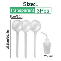 자동 식물 급수 전구 자체 공 집 정원 물 수 관엽 장치 물방울 관개 시스템 3 개, [02] 3Pcs-Green-S