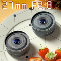 rock star 27mm f2.8 인문학 렌즈 nikon z canon ef m xf, 검은 색, 캐논 EF-M