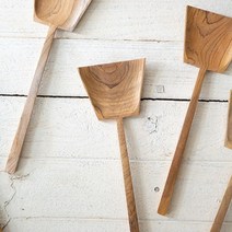 피어몰 티크나무 사각 스페츌러 볶음주걱 1p 원목 다용도 조리도구