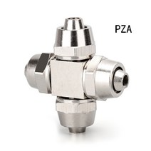파이프 부속품 자재 용품 pv pe pm pza 구리 도금 니켈 공압 공기 빠른 커넥터 호스 튜브 od 4mm 6 8 10 12 14 16mm 빠른 조인트 연결, kpza, 6mm