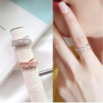 코코날다 연예인반지 호텔벨루나 아이유반지 예쁜반지 두줄큐빅 화려한반지 드라마패션 반지