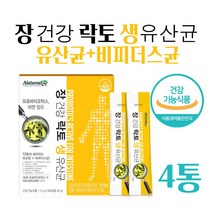 L 람노서스 GG 유산균 식약처인증 RGG 유산균 분말 장건강 락토 생유산균 아연 스틱 락토바실러스 람노서스 비피더스 박테리움 애니멀리스, 30포 4박스 사은품/알약케이스