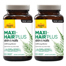 컨츄리 라이프 맥시 헤어 플러스 5000 mcg 120개입 베지캡슐, 3개묶음, 1