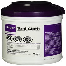 PDI-Q55172 Professional Disposables Surface Disinfectant Super Sani-Cloth Wipes 160 Count - Purple, 1