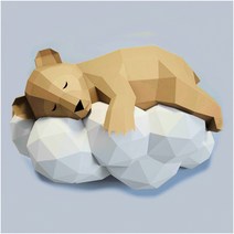 우리스타일 구름 아기곰 만들기 폴리곤 종이접기 페이퍼아트