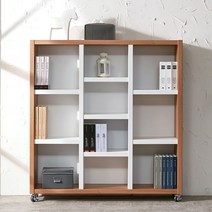 블랑누보 북케이스 수석장 오픈장 낮은 이동식 가로 DIY 틈새 책장 1200, 이동식책장_3단(1200)_아카시아화이트