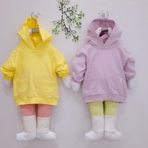 아가방 안양점@아가방 찐!!봄신상@봄내음 물씬나는 퍼플 옐로우 컬러의 롱한 길이감의 후드티셔츠@데일리 아이템@@레깅스에 걸치기만해도 귀여움 폭발@@활동하기 좋은 봄상큼 후드티셔츠