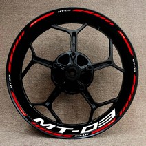 스티커 엠블럼 오토바이 야마하 mt-03 mt03 17 인치 림 데칼 장식 로고 세트 휠 허브 방수 반사, 10-mt-03