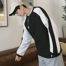 남자 배색 나그랑 티셔츠