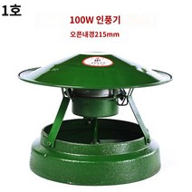 굴뚝환풍기 옥상환풍기 베란다환풍기 연기배출기 연기 배출기 보일러 주방 지붕 압력솥 환기 팬 배기 팬 농촌 난방 배기 팬 바베큐, 1호 - 대입유도송풍기 100w, 1개