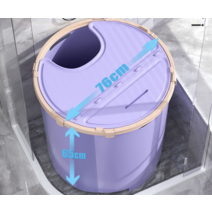 가정용사우나 목욕통 성인접이식욕조 후끈후끈핫스파, 색상 라벤더 퍼플 커버 목욕 스툴 배수관 세트