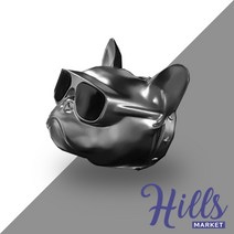 마켓힐즈 프리미엄 차량용 프렌치 불독방향제 송풍구형 자동차 디퓨저 선물세트, 매드그레이, 미드나잇썸머