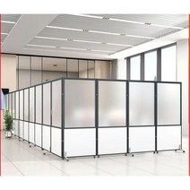 사무실 파티션 책상 칸막이 책상파티션 데스크파티션 접이식 이동식, 1.2m x 2.2m 높이 (젖빛 아크릴)