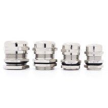 방수 케이블 글 랜드 IP68 니켈 도금 황동 1/4 3/8 1/2 3/4 1 BSPP/NPT 수나사 3-6.5mm 4-8mm 용, pg9 적합 4-8mm