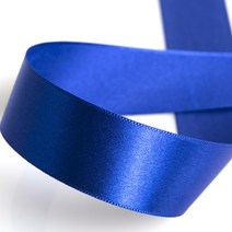 홀리코 선물 포장 공예 공단 실크 리본 끈 25mm 40mm (길이 9M), 36진청색