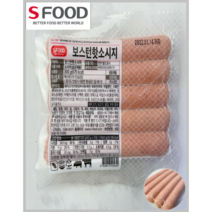 [SFOOD] 소고기 22% 돼지고기 70% 에쓰푸드 보스턴핫소세지 300g 9-20EA(냉동)_치즈왕자, 18팩