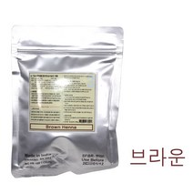 은색봉투포장~ 색상[브라운] 플로라 실크 헤나 파우더 염색약 100g, 브라운
