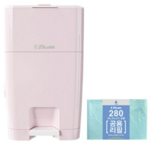 이지캔 4중차단 프리미엄 쓰레기통 27L + 22L 25L 27L 공용 280 리필 봉투 세트, 2세트, 화이트