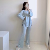 (5color) 비비미미 밴딩 부츠컷 트레이닝 팬츠 세트 셋업 꾸안꾸룩 츄리닝 홈웨어