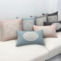 벨라 모티브 쿠션 예쁜 북유럽 인테리어 소파, 연핑크(직사각)