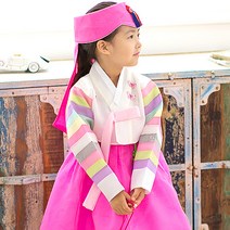 [럭셔리한복] 383.나래아이분홍(여) _ 아동한복 여아한복 돌한복 유아 아이한복 물실크원단 색동 저고리 전통 스타일