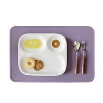 에이드엘 다이닝 실리콘 테이블매트, 라일락, 가로 428mm x 세로 282mm