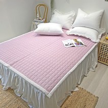 이즈베딩 아이리스 선염 시어서커 리플 여름 침대패드 (SS/Q) 5colors, 핑크