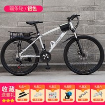 로드자전거 MTB 바이크 수입 산악용 디스크브레이크, 21속, 24인치, 포레스트울프 실버 스포크휠