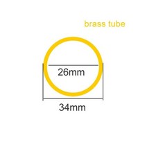 황동 파이프 모세관 중공 로드 H62 튜브 외경 34mm 내경 32mm 31mm 30mm 26mm, OD34 ID26, 500mm