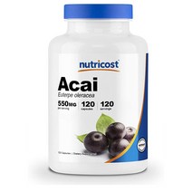 Nutricost Acai 550mg 아카이 베리 120캡슐 해외, 1개