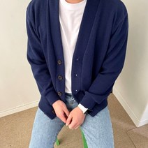 이지웨얼 남자 니트 가디건 오버핏 빅사이즈 간절기 아우터