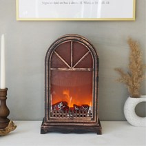 실감나는 벽난로모양 빈티지 불멍조명 인테리어소품 팬션 호텔