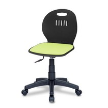 체어포커스 히든스터디 RTP 패드형 회전의자 패브릭, 블랙바디 그린