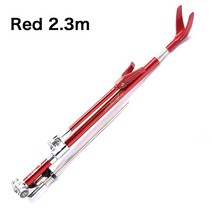 중층받침대 중층클램프 장어받침틀 중층받침대주걱 P 신축 핸드로드 홀더 낚시 물고기족대, 빨간색 2.3m