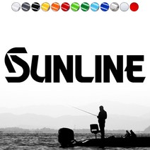 낚시로고스티커 FS017 SUNLINE 썬라인 조구사마크 태클박스 자동차꾸미기, 1개, 파랑S