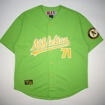 1253.엠엘비 MLB Athletics 반팔야구셔츠/정품/남성
