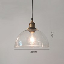 빈티지 앰버 투명 유리 펜던트 조명 북유럽 산업 주방 거실 장식 싱글 헤드 led 교수형 램프, 클리어 디, 110v 전구로